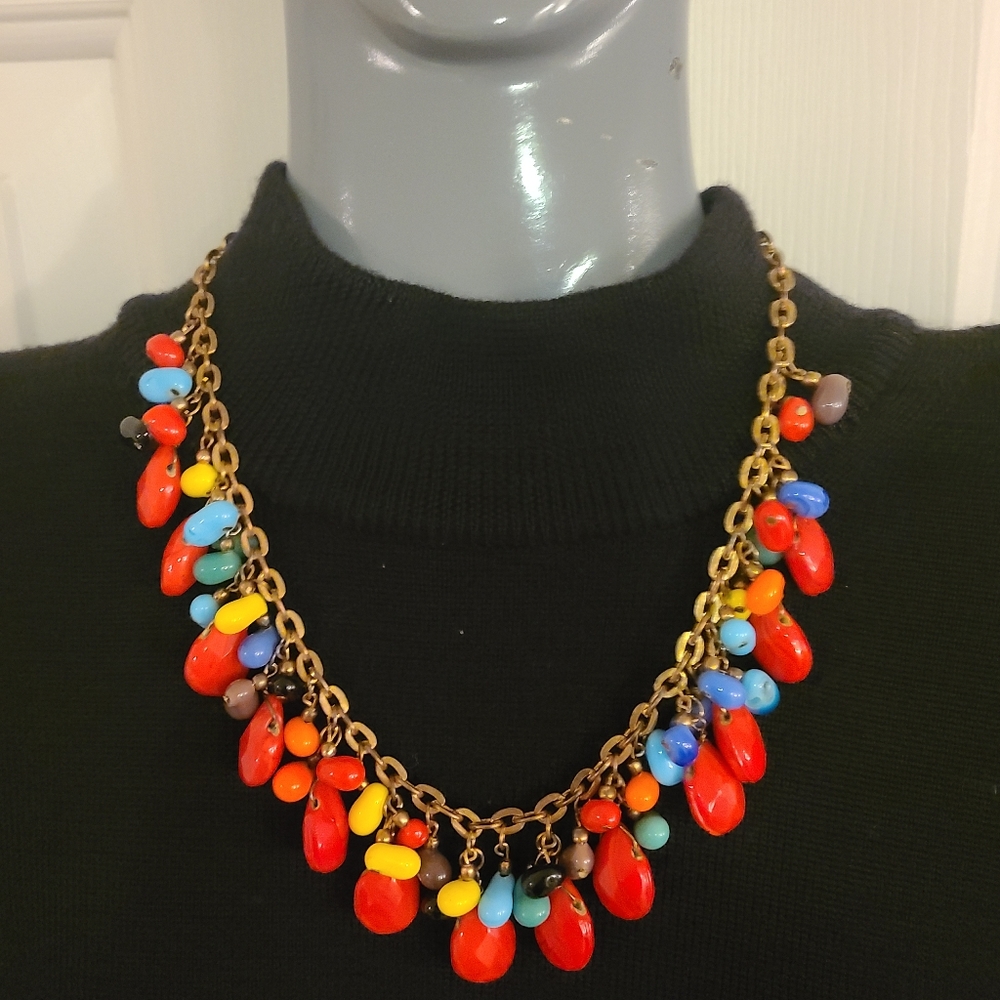Necklace Ceramic Bead Cluster